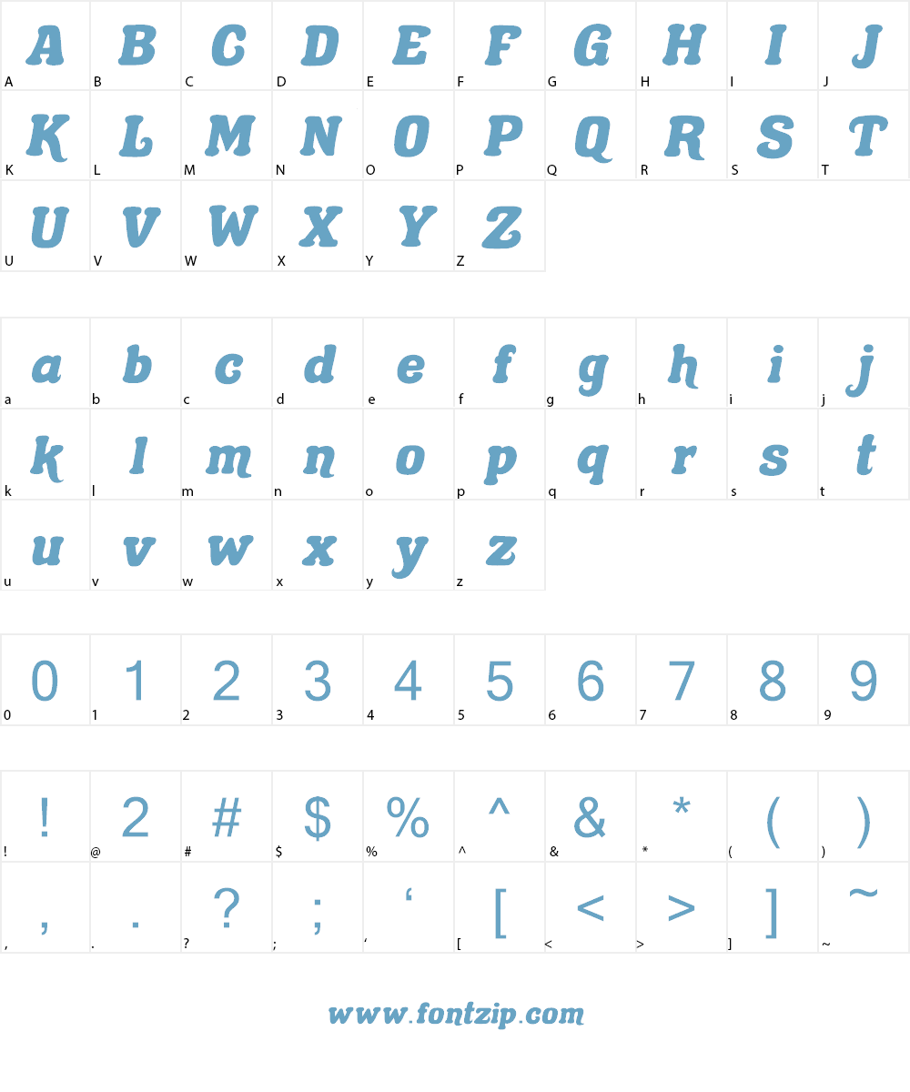 Gecko Lunch Font Character